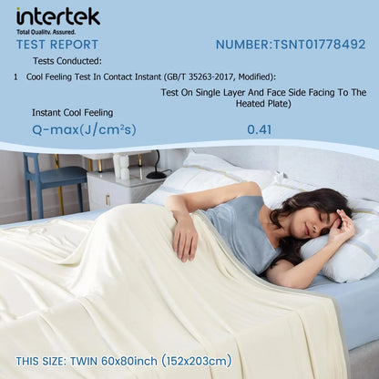 Summer Cooling Blanket, Double Cooling Blanket, 1 Count Cold Air Conditioning Nylon Blanket, Lightweight Breathable Soft Cooling Smooth Blankets for Sleeping, Cozy Room Accessories, Mother'S Day Gifts, Bedroom Accessories #GLOBAL PICKS
