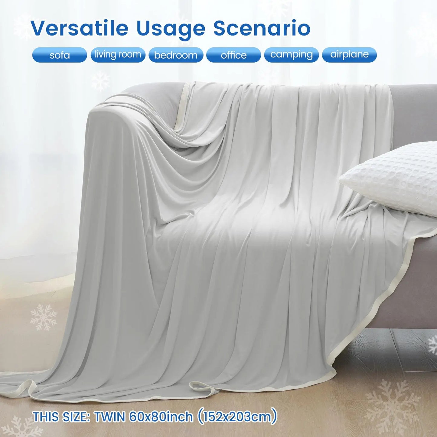 Summer Cooling Blanket, Double Cooling Blanket, 1 Count Cold Air Conditioning Nylon Blanket, Lightweight Breathable Soft Cooling Smooth Blankets for Sleeping, Cozy Room Accessories, Mother'S Day Gifts, Bedroom Accessories #GLOBAL PICKS