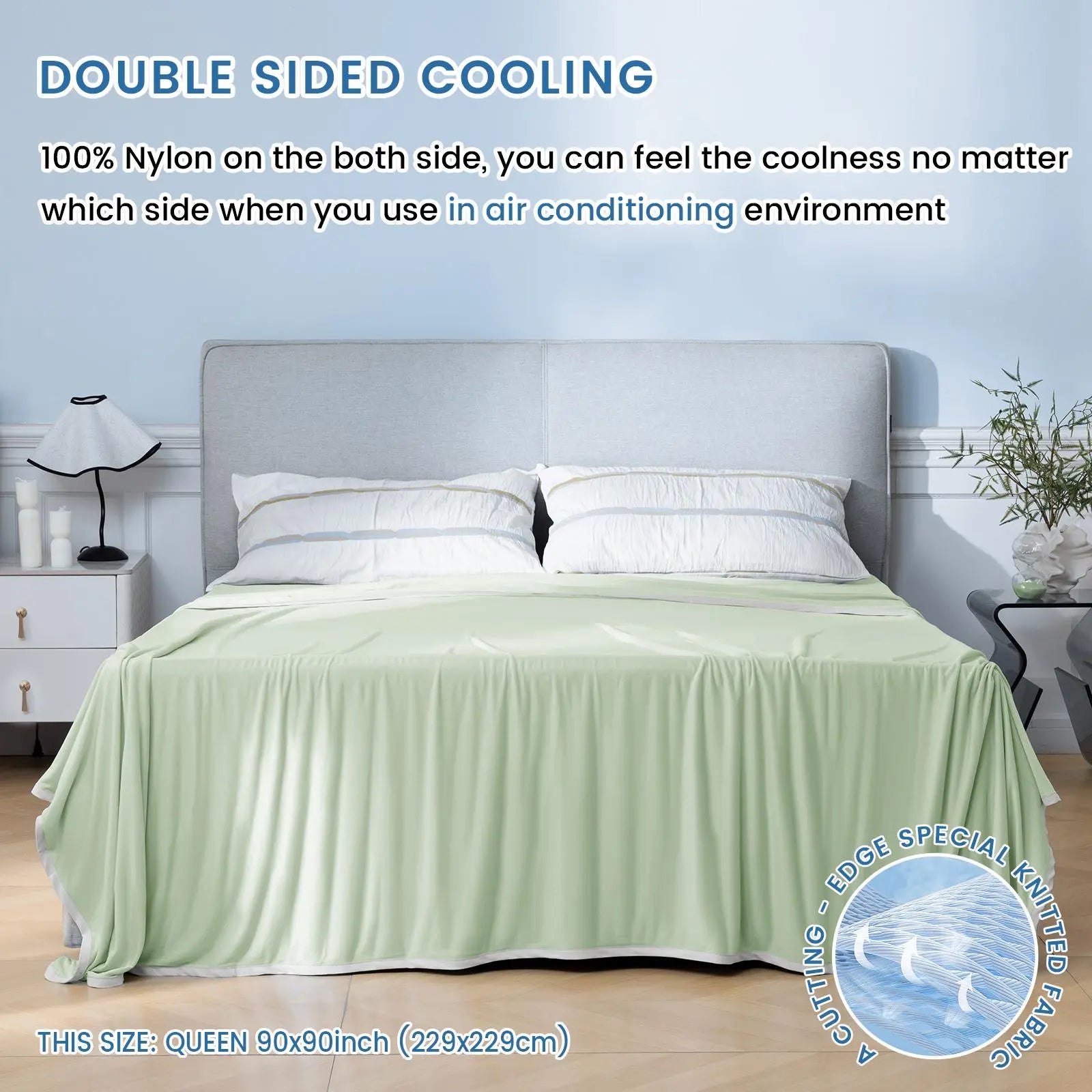 Summer Cooling Blanket, Double Cooling Blanket, 1 Count Cold Air Conditioning Nylon Blanket, Lightweight Breathable Soft Cooling Smooth Blankets for Sleeping, Cozy Room Accessories, Mother'S Day Gifts, Bedroom Accessories #GLOBAL PICKS